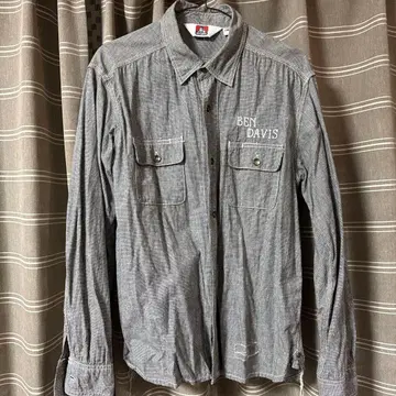 BEN DAVIS 체크 무늬 긴팔 셔츠 L 사이즈