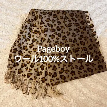 Pageboy 울 100% 레오파드 무늬 스톨