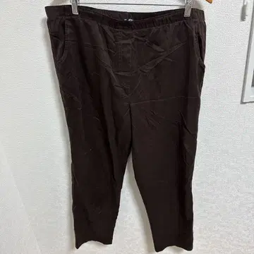 레어 ALIA 브라운 캐주얼 팬츠 허리밴딩