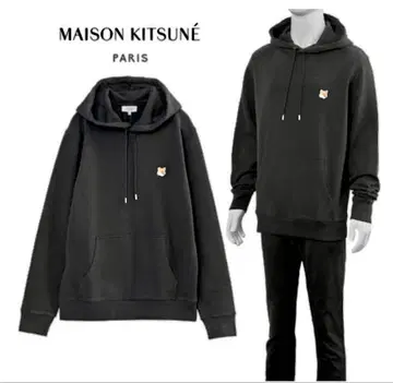 레어 사이즈 XL 새상품 메종 키츠네 블랙 후드티