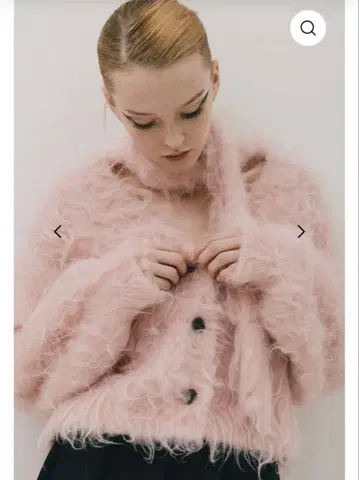 더 토 웨스트민스터 샤기 가디건 핑크