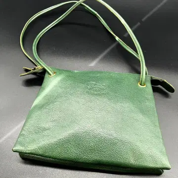 일비종떼 숄더백 핸드백 2way 그린 천연 가죽