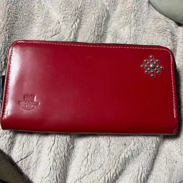 White HouseCox 빨간색 가죽 장지갑
