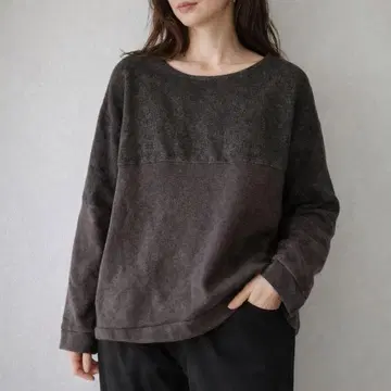 루디갸디 [F] 고급 쿨 내추럴 무드 울 블렌드 도킹 맨투맨