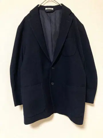 오라리 울 테일러드 자켓 남성용 네이비 5 무지