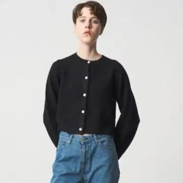 [미사용 새상품] <6(ROKU)> 알파카 울 나일론 가디건