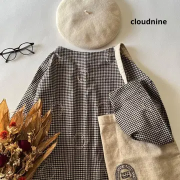 b1863* 클라우드나인 보틀넥 코튼 원피스