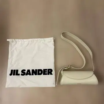 JIL SANDER 칸노로 미니 화이트 가죽 숄더백