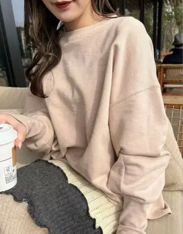 acka loose sweat 핑크