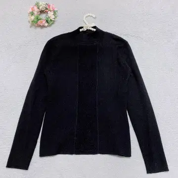 [ 에글란틴 ] 울 하이넥 니트 센터 이소재풍 하이 게이지 니트