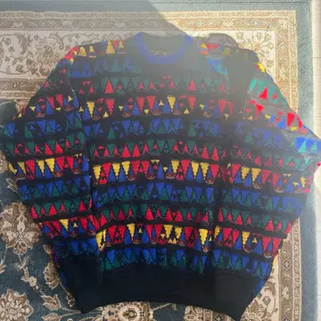 90s 호주산 COOGI 쿠지 3D 니트 올 패턴 멀티 컬러