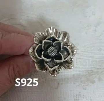 S925 꽃 모양 반지