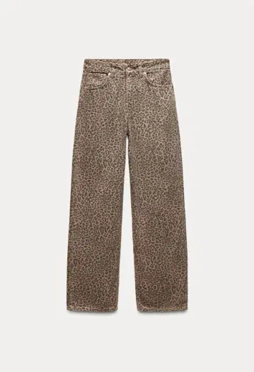 ZARA 애니멀 프린트 릴랙스 핏 하이라이트진 TRF