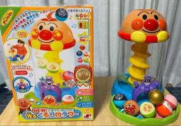 [ 박스 포함 ] 호빵맨 빛나는 굴러가는 타워볼 6개 금볼 포함