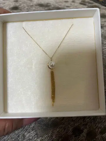 10K BLOOM 펄 골드 체인 목걸이