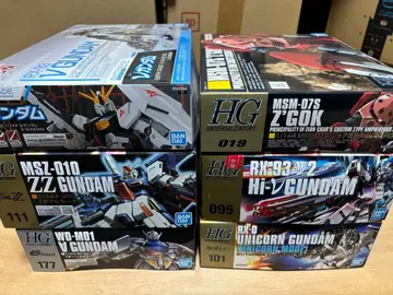 HGUC 하이-뉴 건담/ZZ 건담/턴에이 건담 등 6개 세트