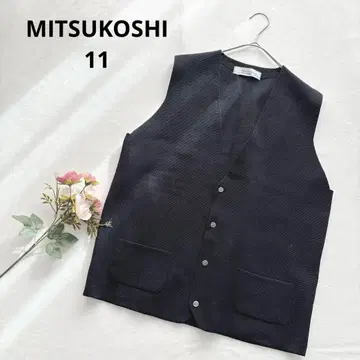 미츠코시 니트 베스트 울 혼방 빅 루즈핏 LL 심플