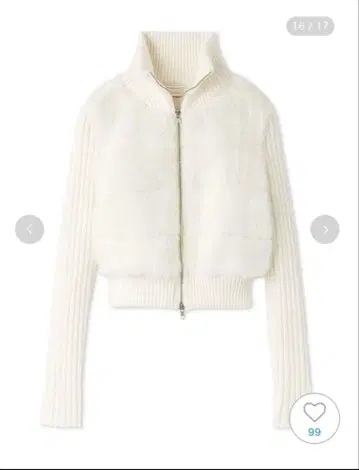 SNIDEL 퍼 니트 블루종