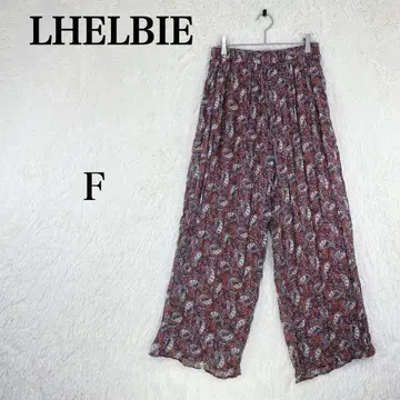 [ 렐비에 ] 페이즐리 무늬 와이드 팬츠 F 플리츠 레드 계열