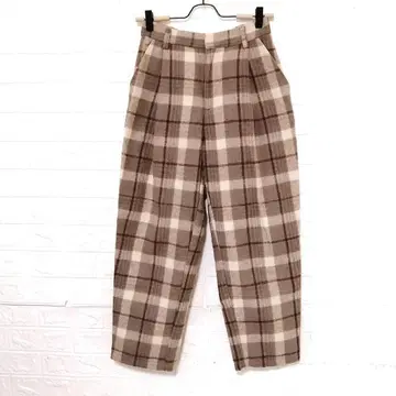 In this life 턱 들어간 기모 체크 팬츠