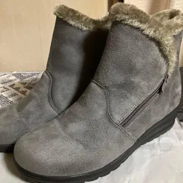 그레이 보아 안감 숏부츠