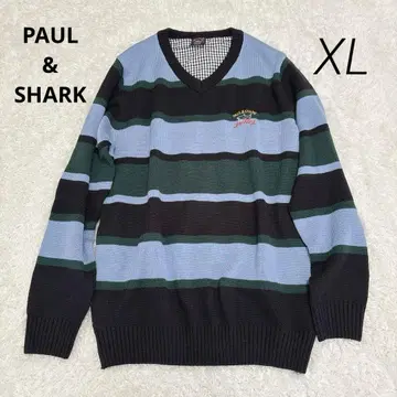 미사용급 폴&샤크 캐시미어 100% V넥 니트 이탈리아제 XL
