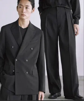 WYM LIDNM 하이 트위스트 PE 더블 수트 블랙