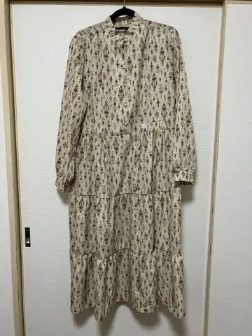 플라워 프린트 티어드 롱 원피스