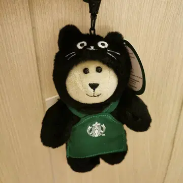 태국 스타벅스 검은 고양이 고양이 키링 키참 2025 ,