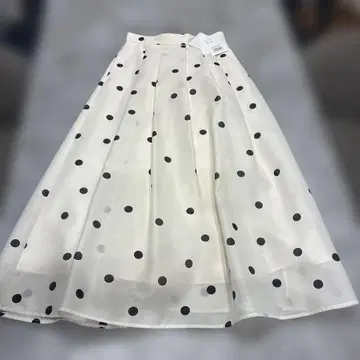 카듀네 도트 턱 스커트 36