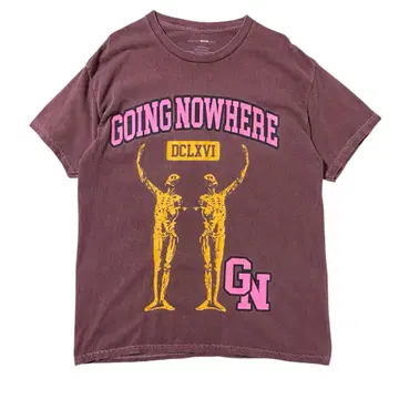 USA 구제 의류 GOING NOWHERE 스컬 해골 T셔츠 I2362