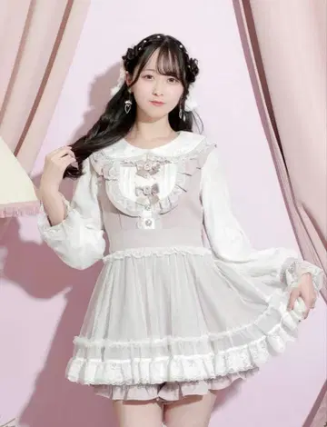 노에미 메니 리본 데콜테 드레시 셋업 핑크