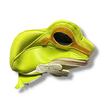 미사용 카에루도 청개구리 파우치 그린 옐로우 그린 인테리어 잡화