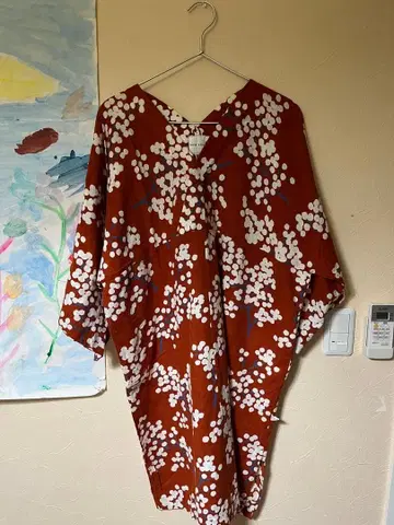 SOU SOU 교토 치타 목화 문 오오카타비 난텐 원피스