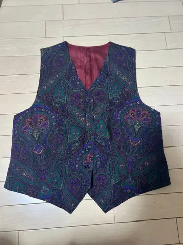 페이즐리 무늬 수트 베스트