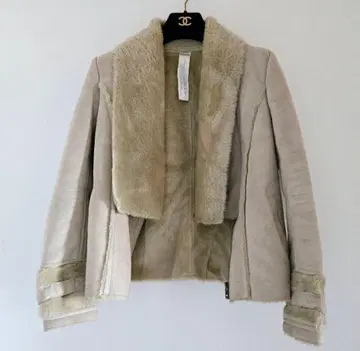 MURUA 무스탕 자켓 코트 베이지 아이보리