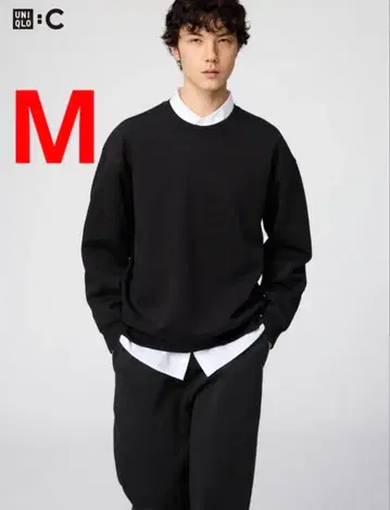 유니클로C 오버사이즈 스웨트 셔츠 블랙