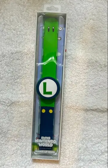 거의 새상품급 슈퍼 닌텐도 월드 파워업 밴드 루이지