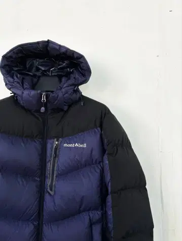 몽벨 다운 자켓 네이비 후드 L 사이즈