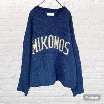 50150 SIMPLICITE 로고 니트 스웨터 샤기 베이크루즈