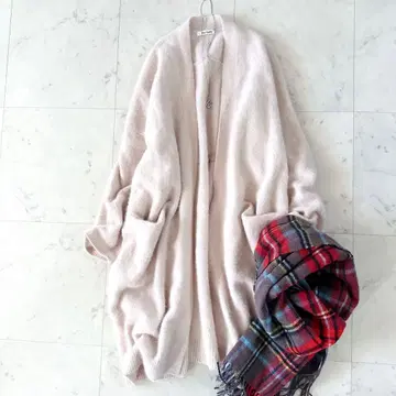 새상품급 윔 가젯 FOX 롱 니트 가디건 보송보송 기모 니트