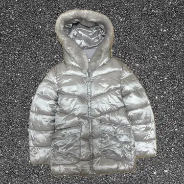 00s archive 퍼 다운 자켓 은 S 짧은 기장 y2k 헤이세이