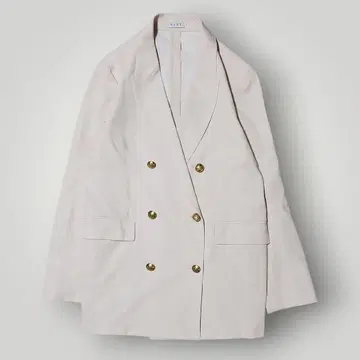 PLST 마 혼방 더블 브레스트 골드 버튼 테일러드 자켓 M