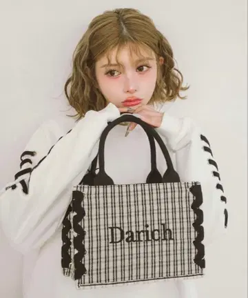 Darich 체크 무늬 토트백