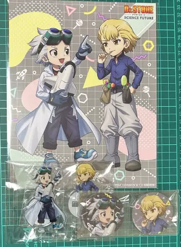 Dr.STONE 아크릴 스탠드 캔뱃지 구매 혜택 유년기 제노 스탠리