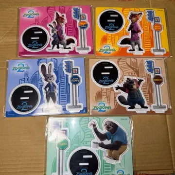 주토피아2 해피 복권 G상 아크릴 스탠드 5세트