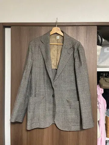 캡틴선샤인 BEAMS 체크 무늬 테일러드 자켓 48