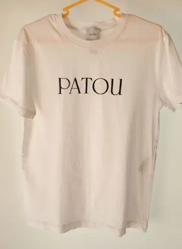PATOU 화이트 로고 T셔츠 M