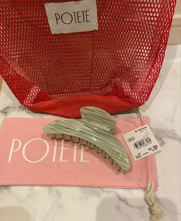 [ 새상품 ] 민트 그린 헤어 클립 POTETE 포테테