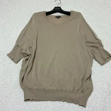 새상품급 [ INDIVI ] 니트탑 (38) 베이지 체형 커버 오피스